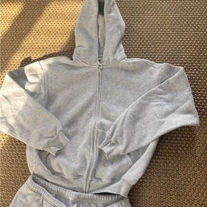 Skims Lt Heather Gray Hoodie and Joggers